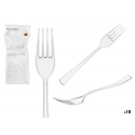18 läbipaistva plastikust kahvli komplekt, 25×10.4×2.7 cm, 10676 18 läbipaistva plastikust kahvli komplekt, 25×10.4×2.7 cm, 10676