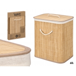 Suorakulmainen luonnollinen bambukori, 60 L, 50×40×30 cm, 13070, Kip