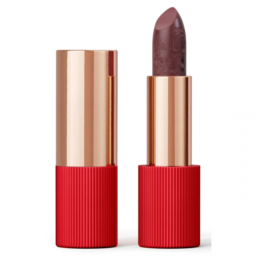 La Perla, Matte Silk, Matte, Cream Lipstick, 108, Plum Red, 3.5