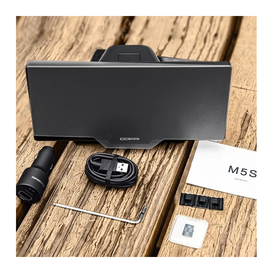 DDPAI M5S automobilių registratorius, 8,9" ekranas, 1440p kamera, Bluetooth 5.0, 5GHz WiFi