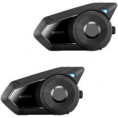 30K Motorcycle Bluetooth communication system with Mesh Intercom and HD Speakers Dual Pack