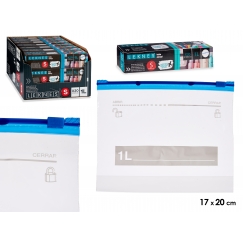 Mitmeotstarbelised lukuga kotid 1 l, 20 tk, 20×17+2.5 cm, 87070,