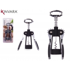 Black chrome-plated corkscrew, 200 g, 4.5×20.5×7.5 cm, 81572, Ki