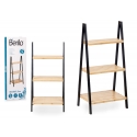Kāpņu tipa plaukts, 3 plaukti, bambuss melns, 3.5×84×30 cm, 8276 Kāpņu tipa plaukts, 3 plaukti, bambuss melns, 3.5×84×30 cm, 8276
