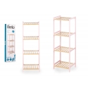 4-tasoinen neliöhylly, bambu vaaleanpunainen, 100,2×35,2×30,2 cm, 82778, Ber 4-tasoinen neliöhylly, bambu vaaleanpunainen, 100,2×35,2×30,2 cm, 82778, Ber