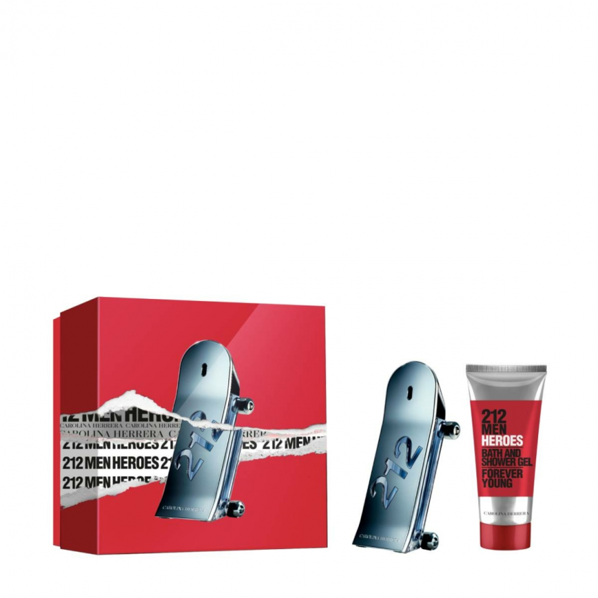 Set Carolina Herrera: 212 Heroes, Eau De Toilette, For Men, 90 m