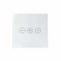 SmartWise roller shutter / shader / curtain smart switch, eWeLink compatible, with white touch glass front panel SmartWise roller shutter / shader / curtain smart switch, eWeLink compatible, with white touch glass front panel