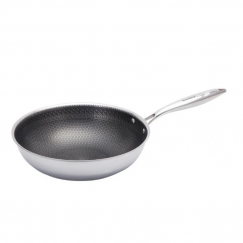 Stainless steel wok pan, ø28cm, KB 9024, Klausberg