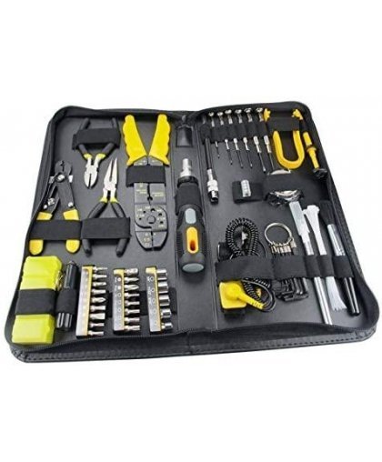 Tool set for computers with 58 parts DELTACOIMP black / yellow / vk-254 – 2