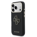 Guess PU Resin Logo Case Aizsargapvalks priekš Apple iPhone 17 Pro Max
