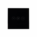 SmartWise roller shutter / shader / curtain smart switch, eWeLink compatible, with black touch glass front panel SmartWise roller shutter / shader / curtain smart switch, eWeLink compatible, with black touch glass front panel