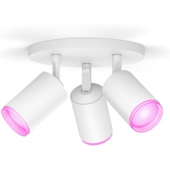 Philips Hue White and Color Ambiance Fugato smart spot light, balta, 3 x 4.2W, GU10