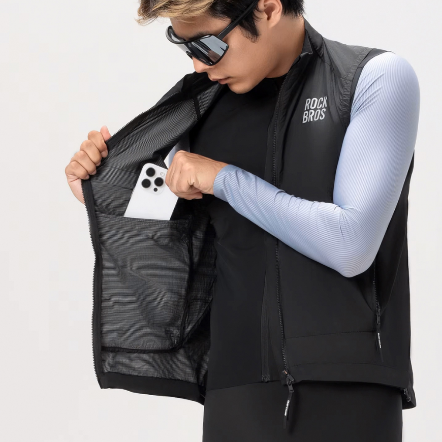 Rockbros YDMJ003 Spring|Autumn Windproof Vest Size XL - Black – 4