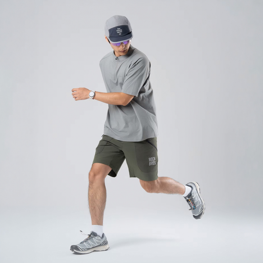 Rockbros YDDK015 shorts with belt size S - green – 3