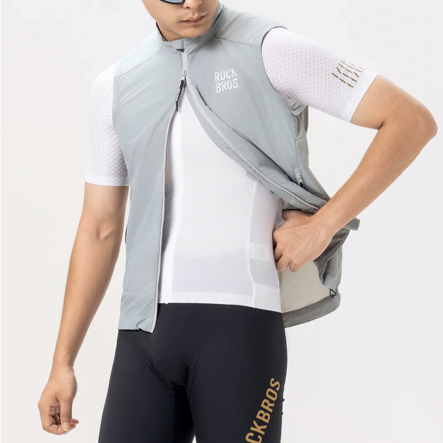 Rockbros YDMJ003 Spring|Autumn Windproof Vest Size M - White|Gra – 2