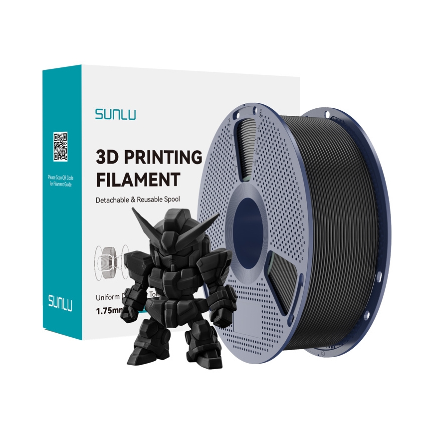 Sunlu PLA+ 2.0 filamentas (juodas)