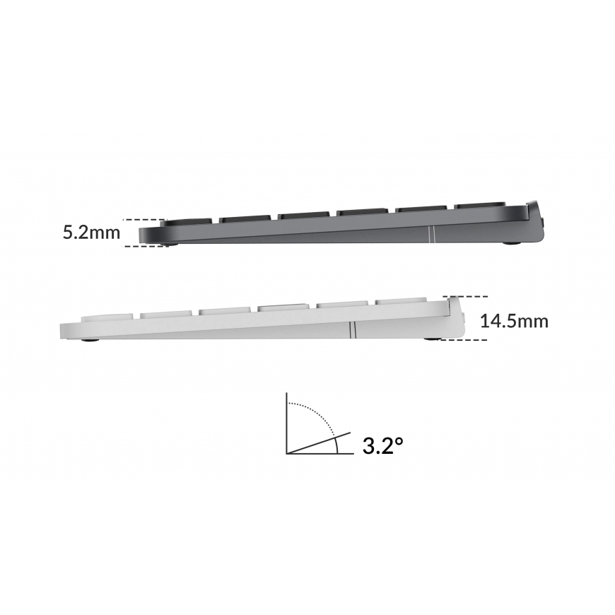 Клавиатура Keychron B1 Pro Ultra-Slim беспроводная, белая – 3
