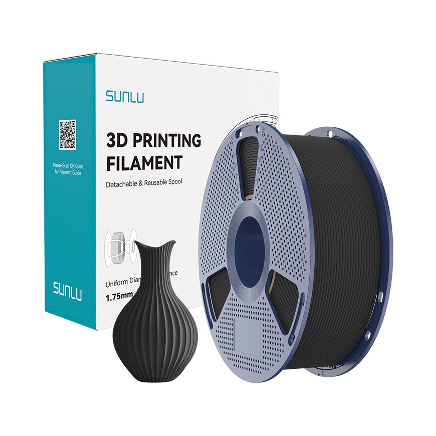 Sunlu PLA klasikinė juoda filamentas 1,75 mm 1 KG