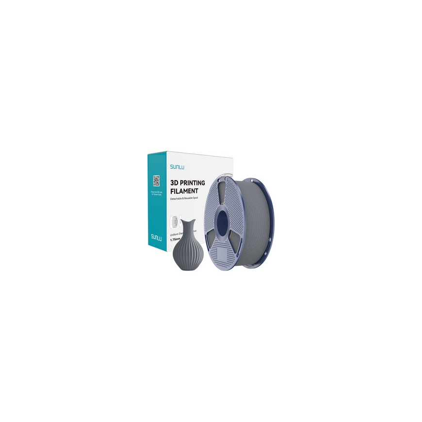 Sunlu PLA klasikinės pilkos spalvos filamento 1.75 mm 1 kg – 2