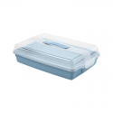 Cake transport box rectangular 45x29.5x11.1cm blue Cake transport box rectangular 45x29.5x11.1cm blue