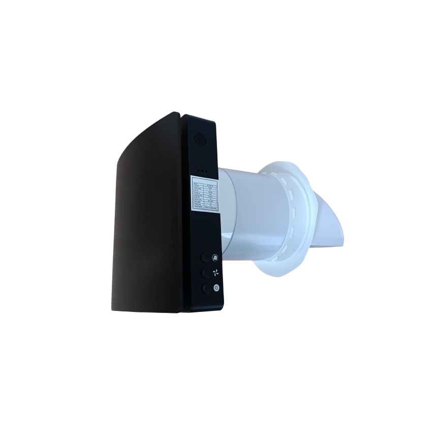 Recuperator for thin Wall, Single-Room upto 46m2, with CO2 Sensor, Wi-Fi, Tuya, black
