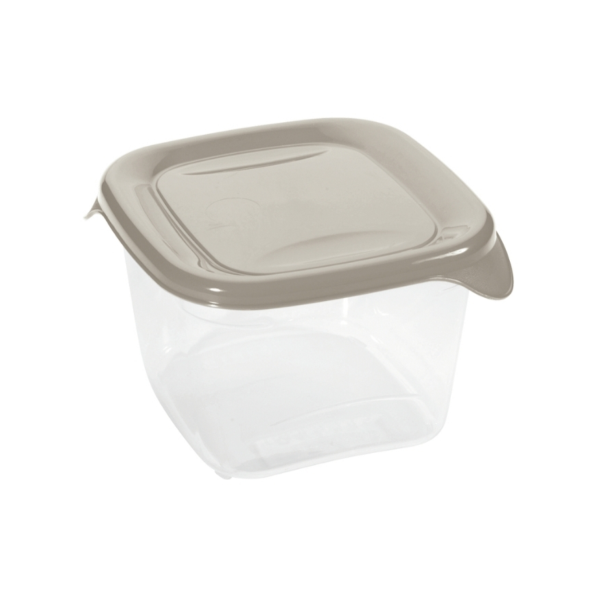 Square food container 0.45L Fresh&Go beige