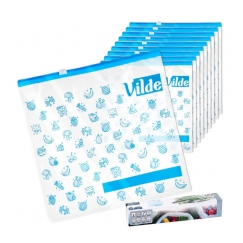 Пакеты с застёжкой ziplock для продуктов 27x26 см, 10 шт., 22916