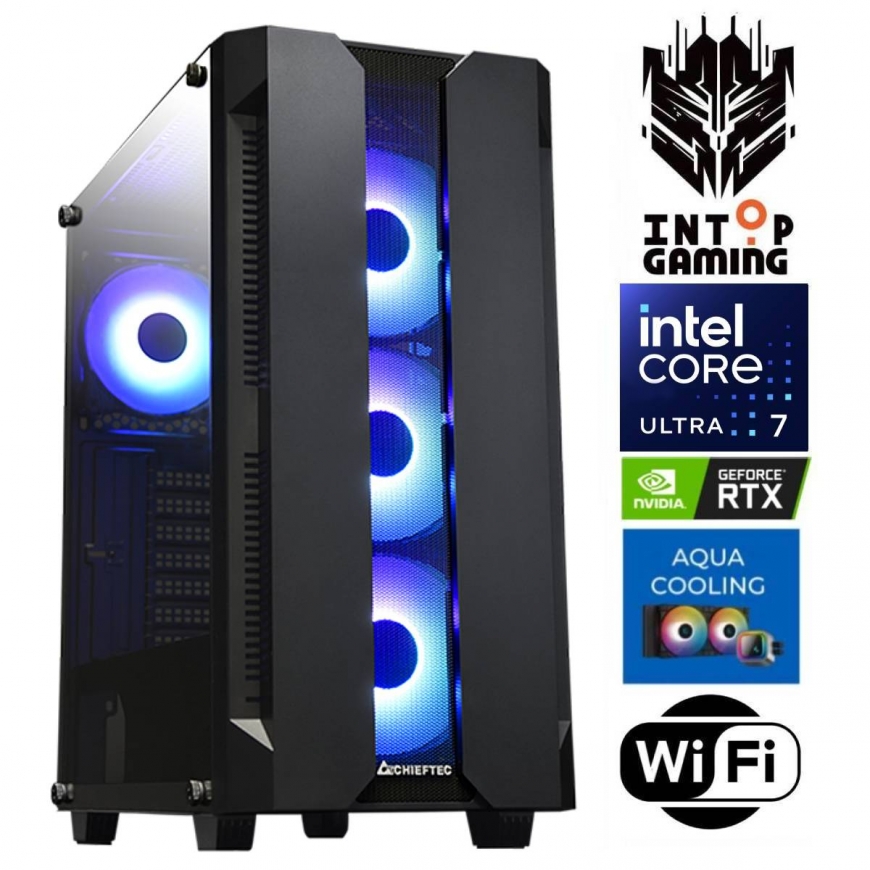 INTOP AQUA Ultra 7 270K Plus 64GB DDR5 500SSD M.2 NVME RTX5050 8GB WiFi no-OS