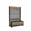 Deco Tulip 110L 2-Rhombus Mesh Flower Pot Ash Wood Tone Deco Tulip 110L 2-Rhombus Mesh Flower Pot Ash Wood Tone