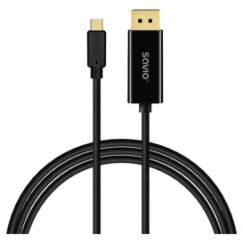 Kabelis SAVIO USB-C - DisplayPort 1.2 1080P|240Hz 4K|60Hz 2m
