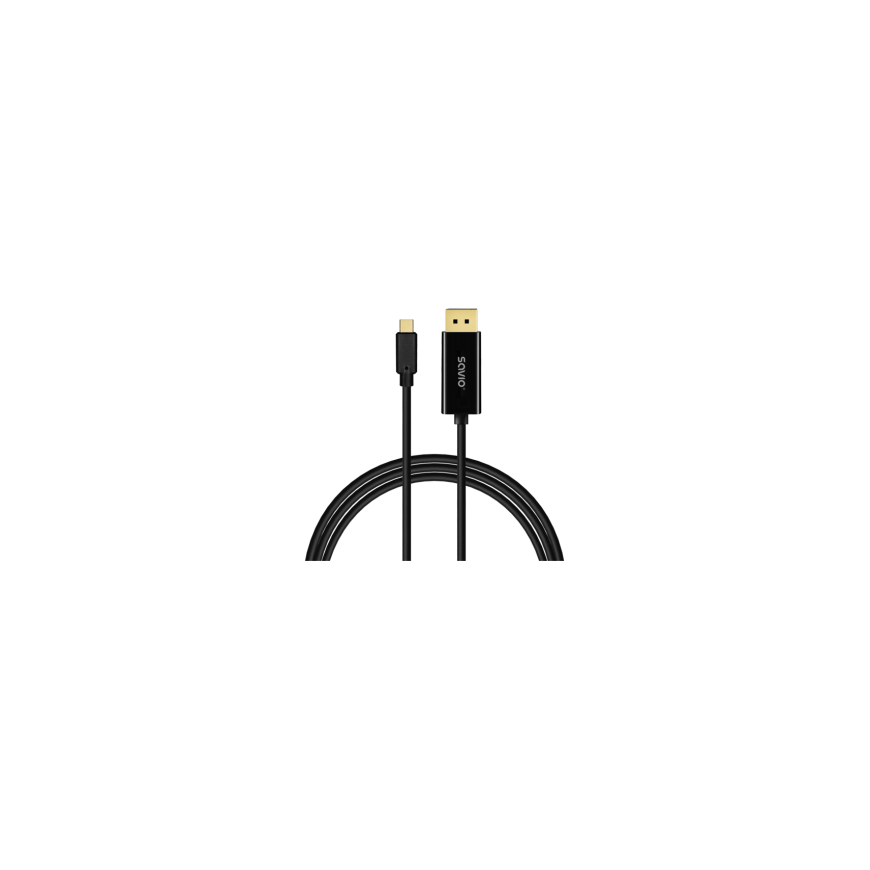 Kabelis SAVIO USB-C - DisplayPort 1.2 1080P|240Hz 4K|60Hz 2m