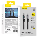 Blavec Cable Zumi braided - Type C to Type C - PD 60W 3A LCD dis Blavec Cable Zumi braided - Type C to Type C - PD 60W 3A LCD dis