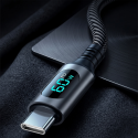 Blavec Cable Zumi braided - Type C to Type C - PD 60W 3A LCD dis Blavec Cable Zumi braided - Type C to Type C - PD 60W 3A LCD dis