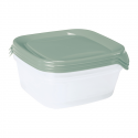 Pārtikas trauciņu komplekts 3 gab. kvadrāts 3x0,8L Fresh&Go zaļš