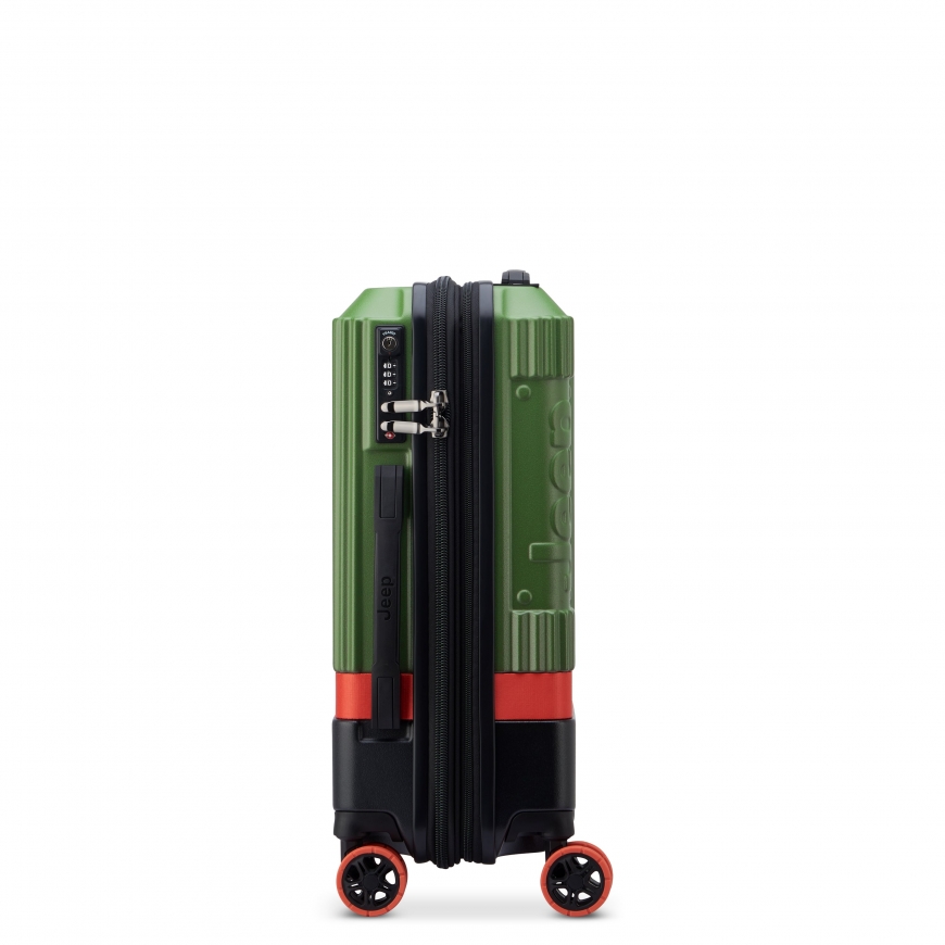 Delsey Jeep JH001A Cabin TR Kottide Slim matkalaukku, 55 cm, roheline – 4