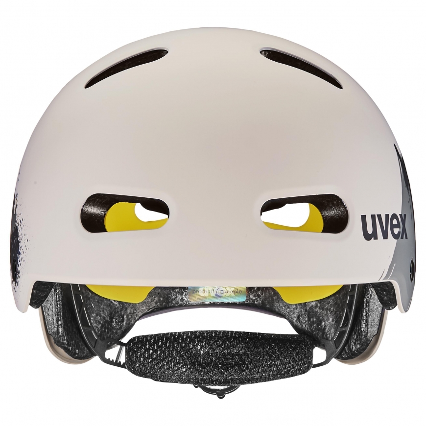 Uvex Kid 4 Style MIPS dviračių šalmas 55 - 58 cm, dirt šiltai pilkas matinė spalva – 4