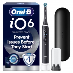 Oral-B iO6 electric toothbrush, black + travel case