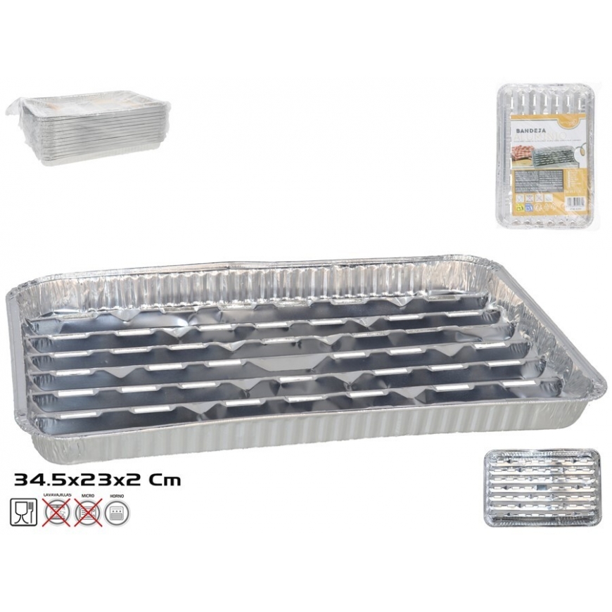 Alumiiniumalused (3 tk), 34,5 x 23 x 2 cm, KITCHEN&GO