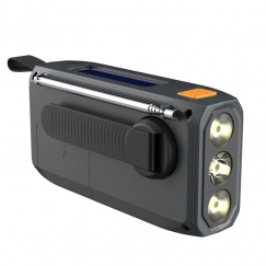 EXTRALINK HÄTÄRADIO BLUETOOTH AURINKOENERGIALLA DYNAMOKORILLA POWERBANK 4000MAH SOS-VALOLLA BT-4000