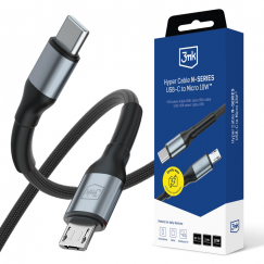 3mk Hyper Cable N-SERIES USB-C | MicroUSB 1m QC 3.0 5V|2A 10W -