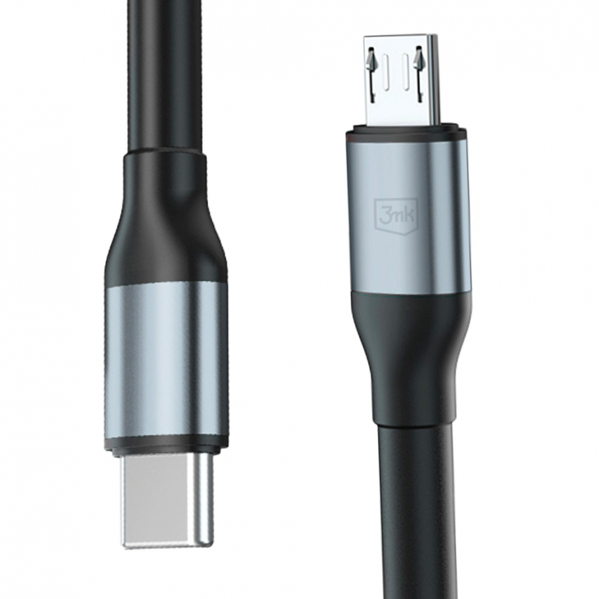 3mk Hyper Cable N-SERIES USB-C | MicroUSB 1m QC 3.0 5V|2A 10W - – 4