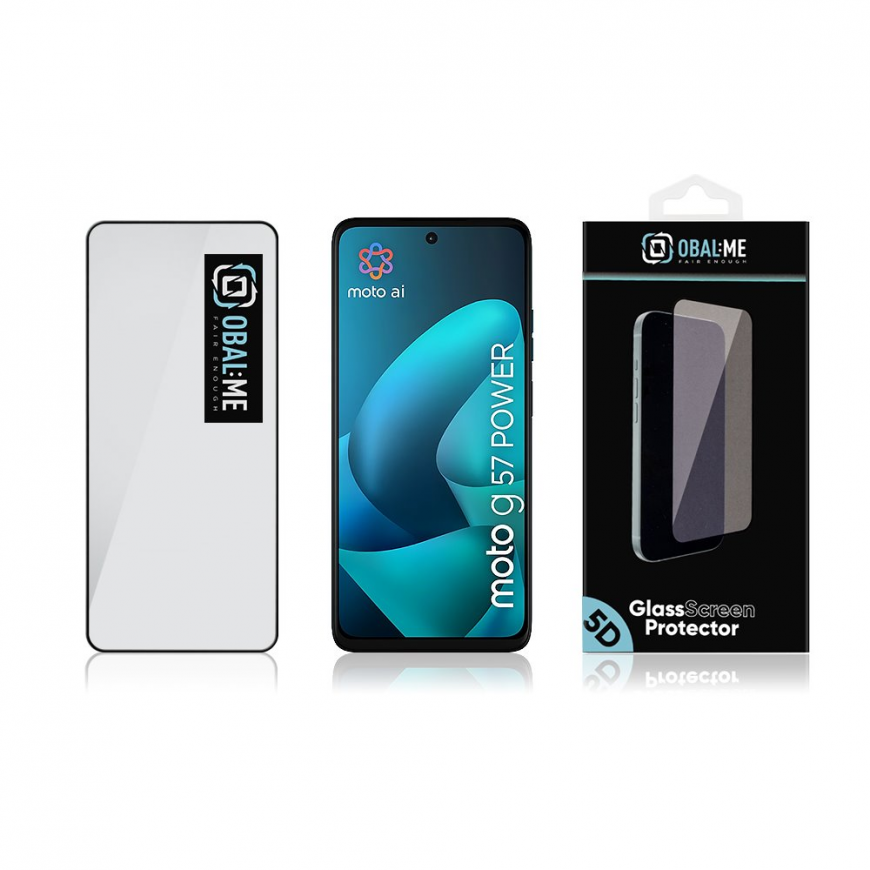 OBAL:ME 5D Glass Screen Protector for Motorola G57 Power Black – 2
