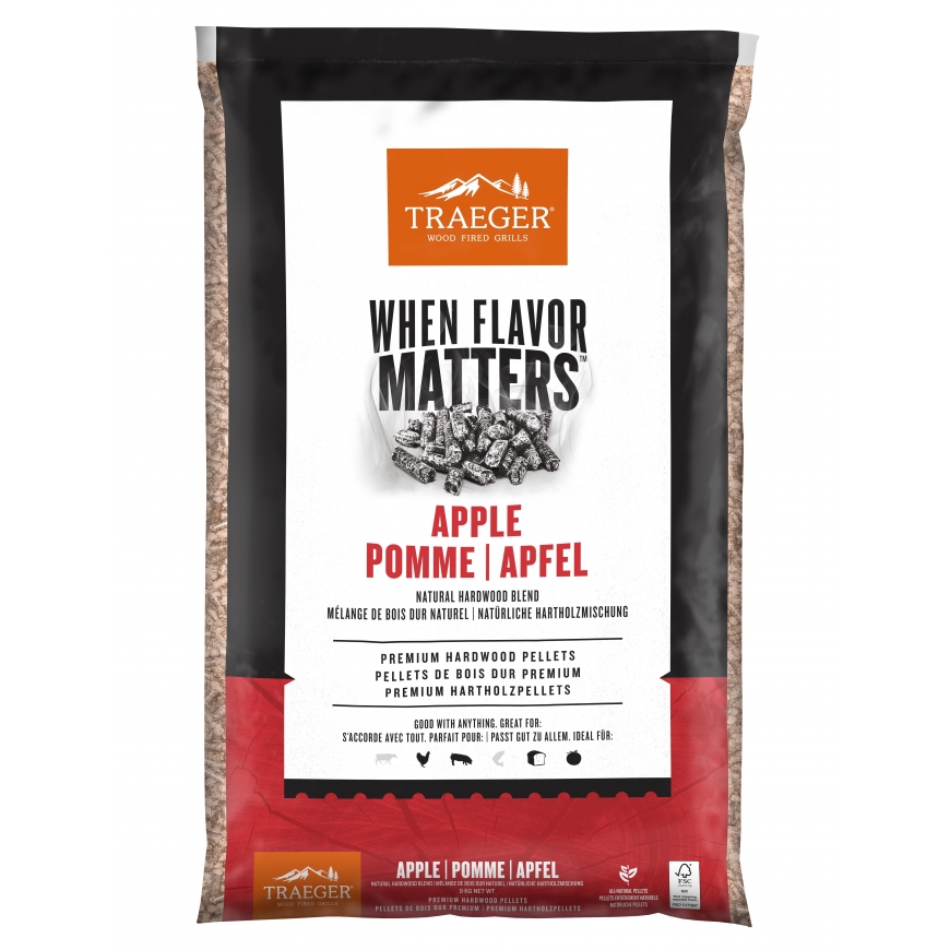 Traeger Apple -пеллеты, яблоко, 9 кг