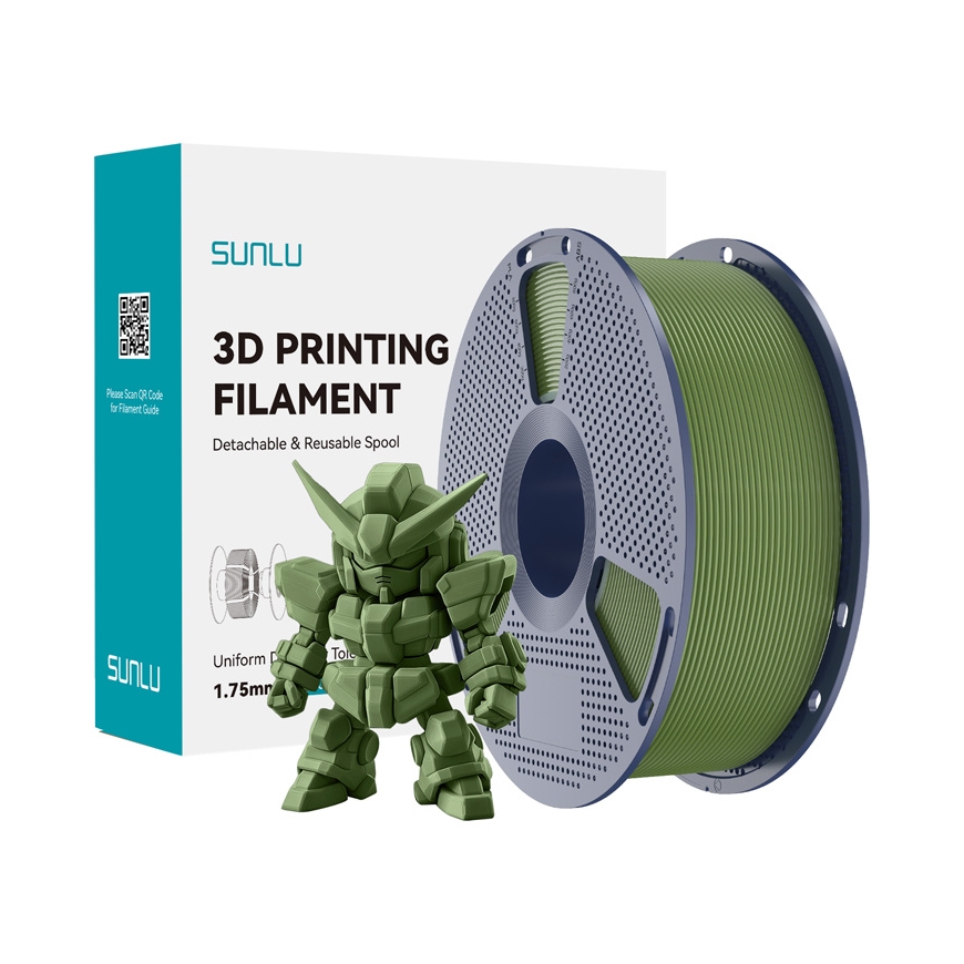 Sunlu PLA+ 2.0 filaments (Olīvzaļš)