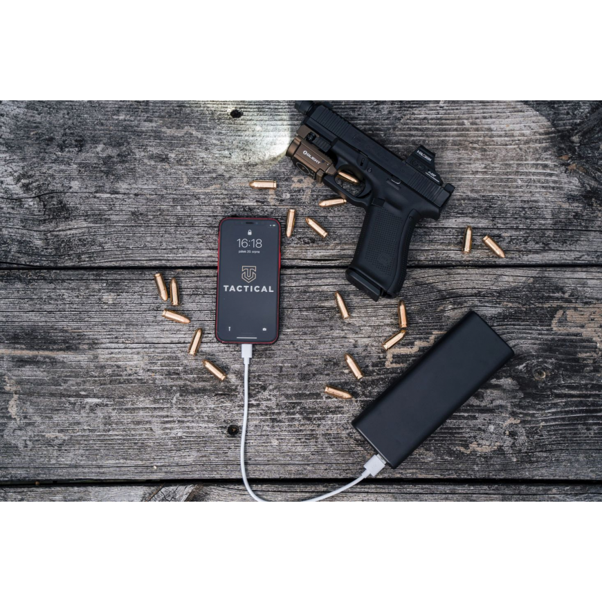 Tactical Smooth Thread Cable USB-A|USB-C 0.3m Black – 2