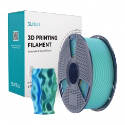 Sunlu PLA+ Silk Kaksikvärvi Filament (sinine-roheline)