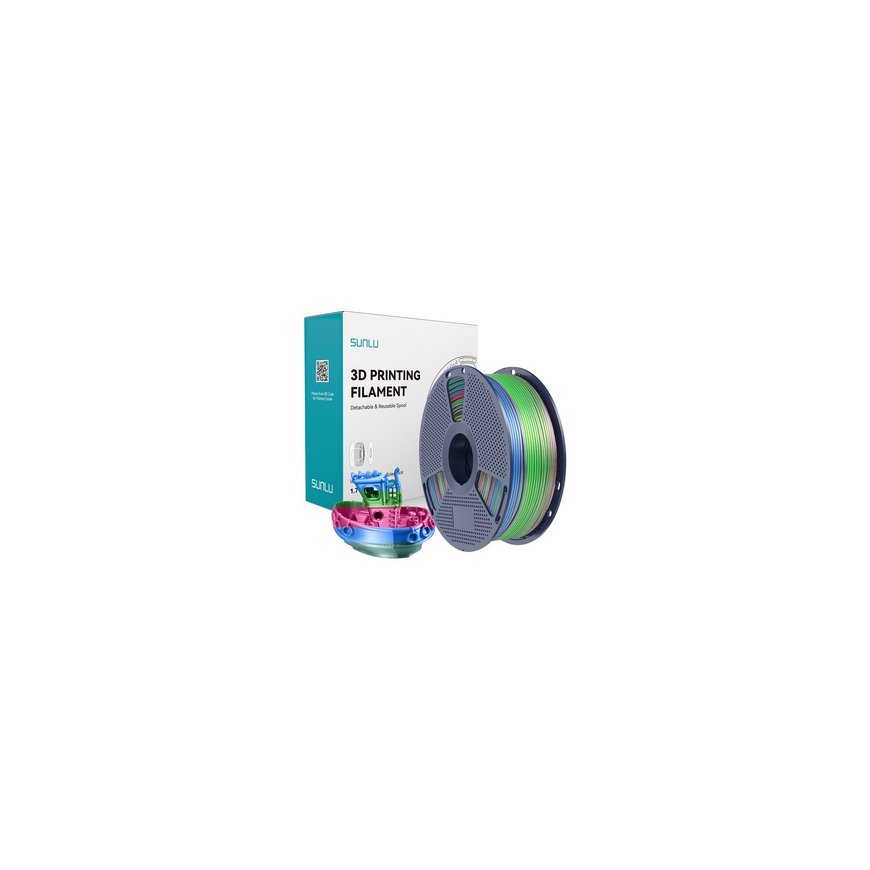 Sunlu PLA+ Silk Filament (Rainbow) 06 – 2