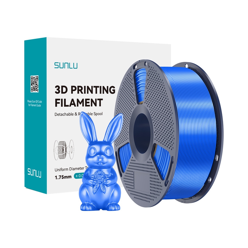 Sunlu PLA+ Silk Filament (mėlyna)