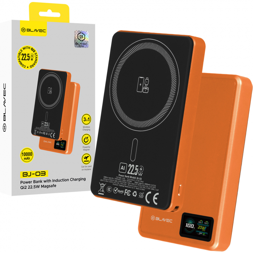 Blavec Power Bank 10000mAh BJ-03 Slim 13,5mm - Type C - 22,5W ma