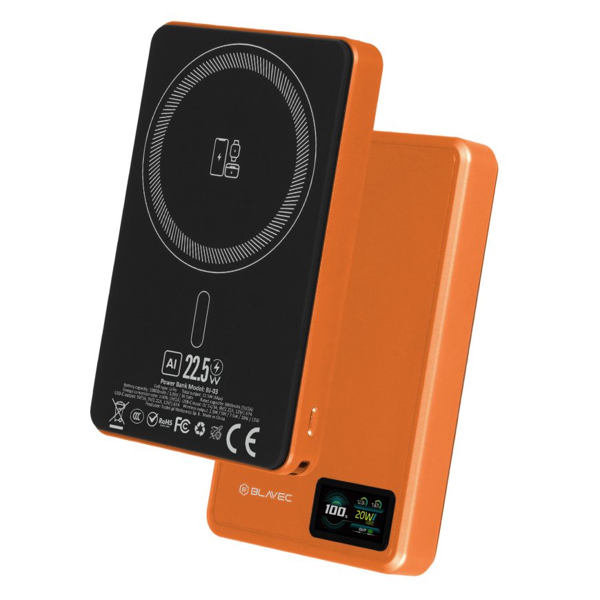 Blavec Power Bank 10000mAh BJ-03 Slim 13,5mm - Type C - 22,5W ma – 2